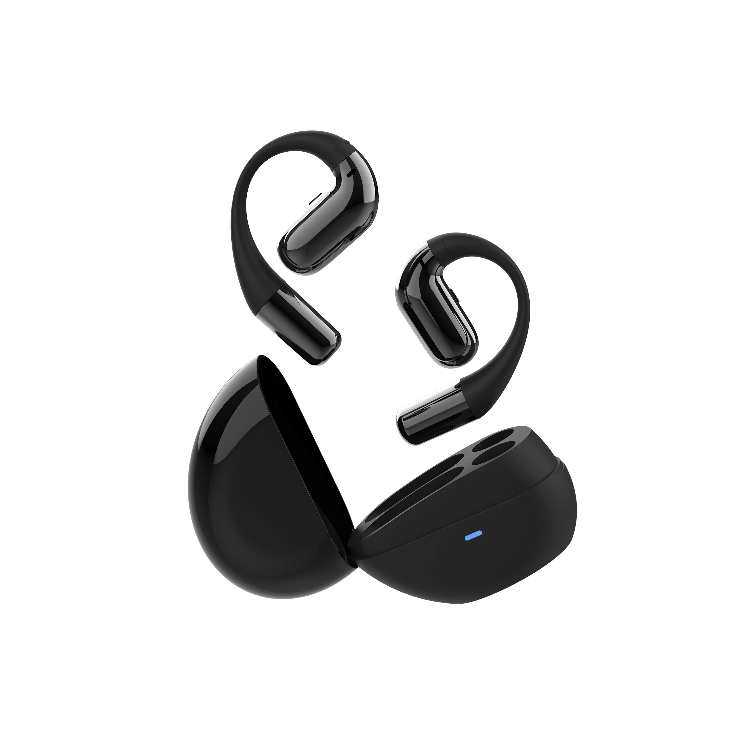 F15 in Black — Earbuds & case