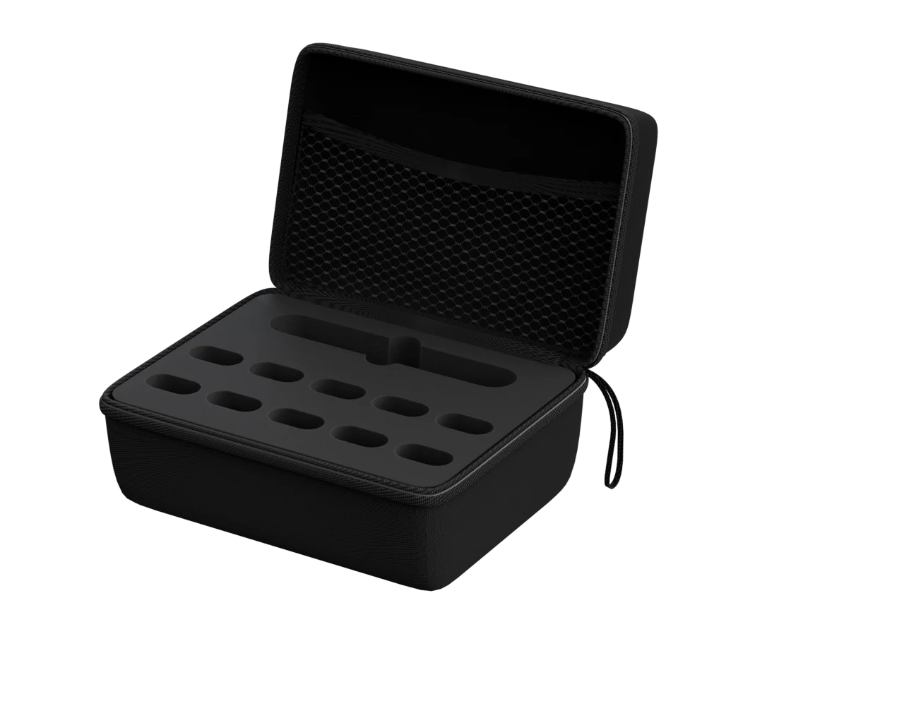 Open 10-slot zippered storage bag