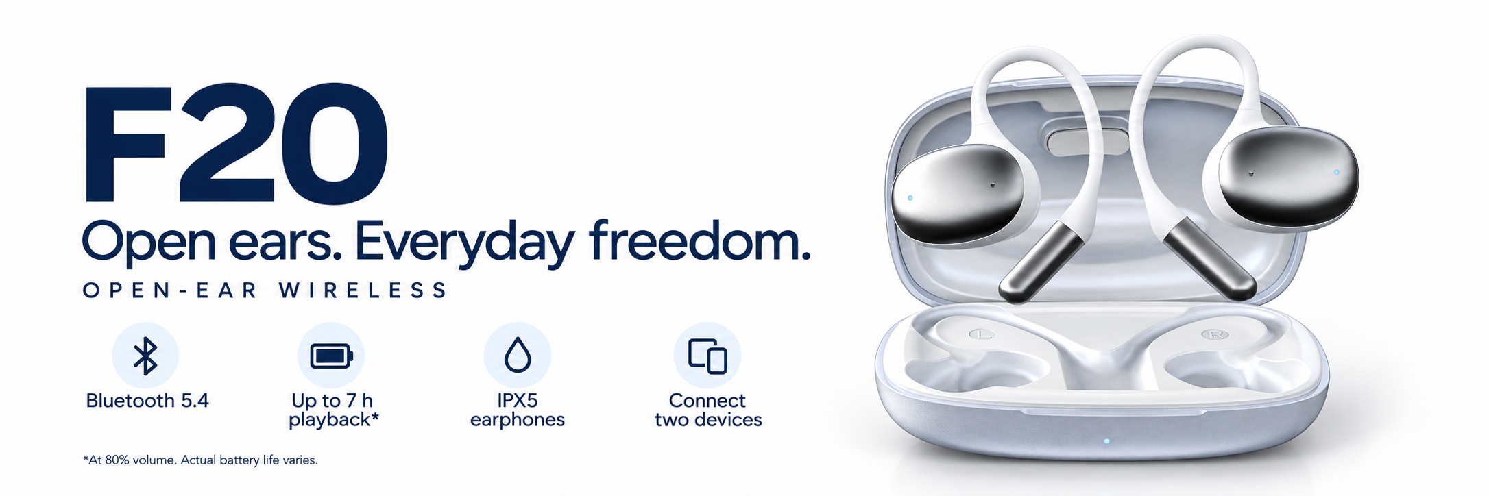 F20 open-ear wireless earphones